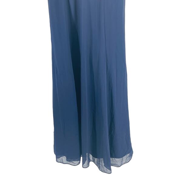 LULU'S SZ S Enduring Love Navy Blue Off-the-Shoulder Maxi Dress NEW B145 - Picture 7 of 12